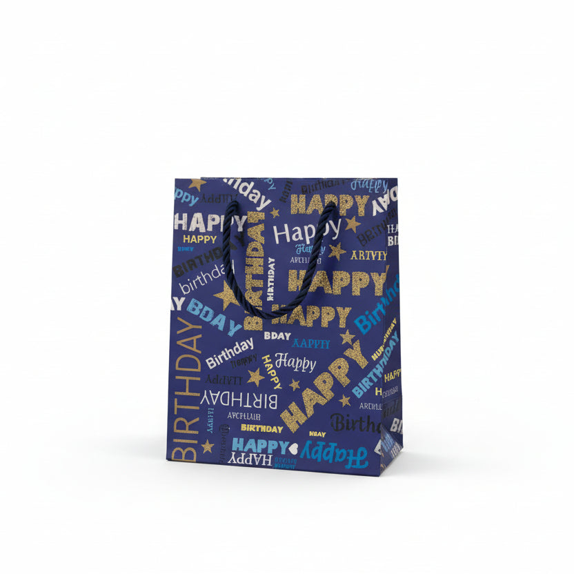 Happy Birthday MinI Gift Bag - Blue