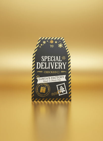 4Pc Large Festive Gift Tags