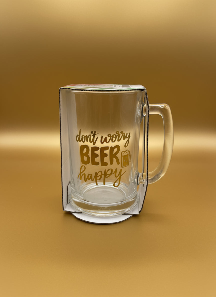 Festive Beer Glass With Handle - 400ml