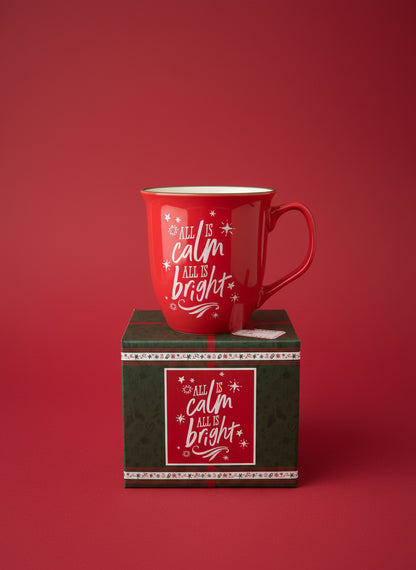 Christ The Saviour is Born Red Ceramic Mug