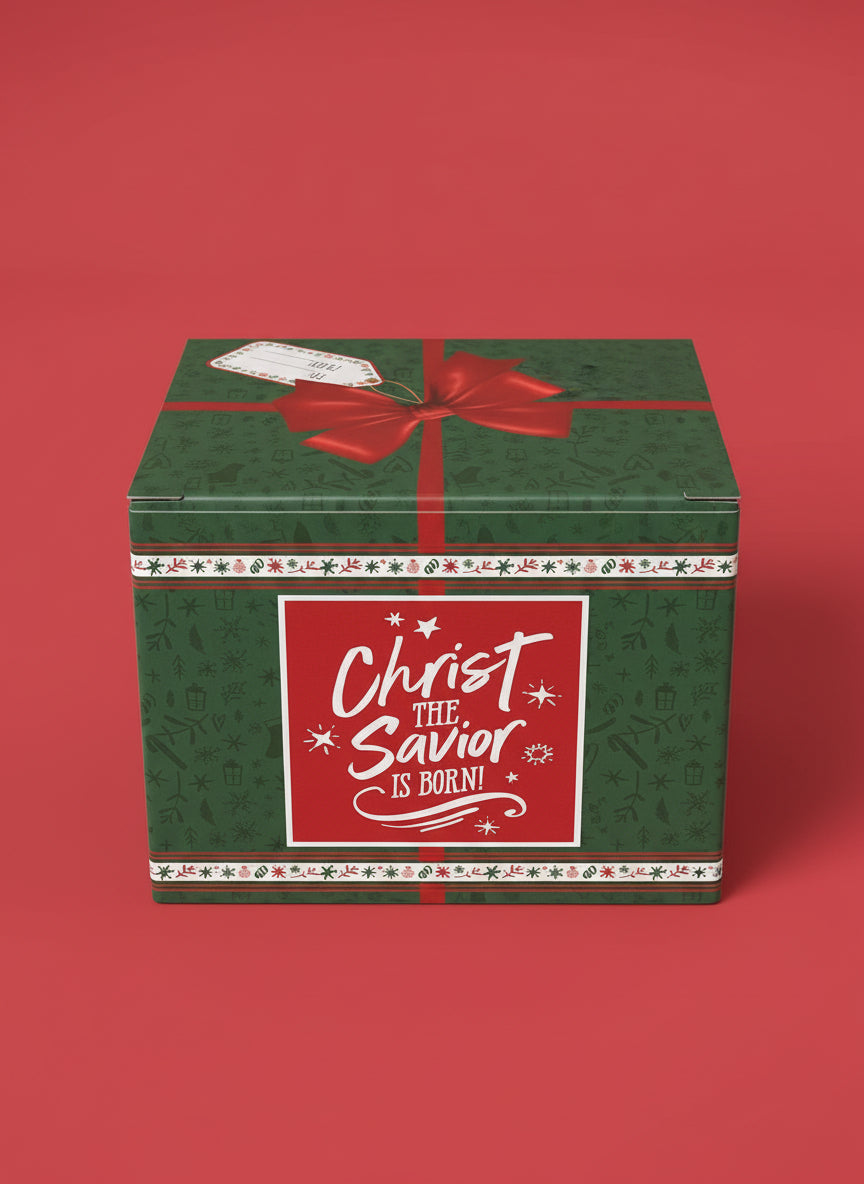 Christ The Saviour is Born Red Ceramic Mug