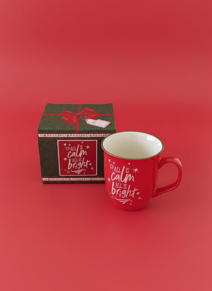 Christ The Saviour is Born Red Ceramic Mug