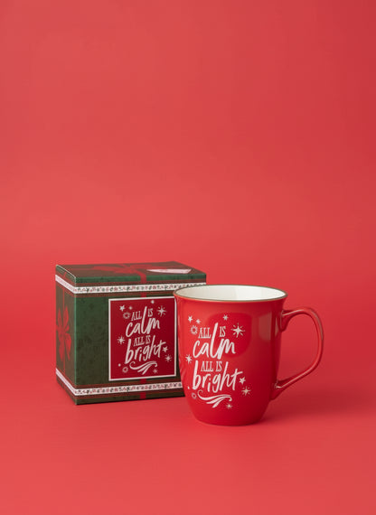 Christ The Saviour is Born Red Ceramic Mug