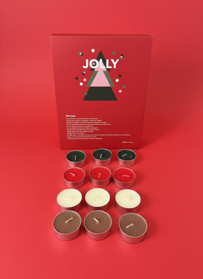 12 x Tealight Candles - Pine, Cookies & Cream, Cherry, Vanilla