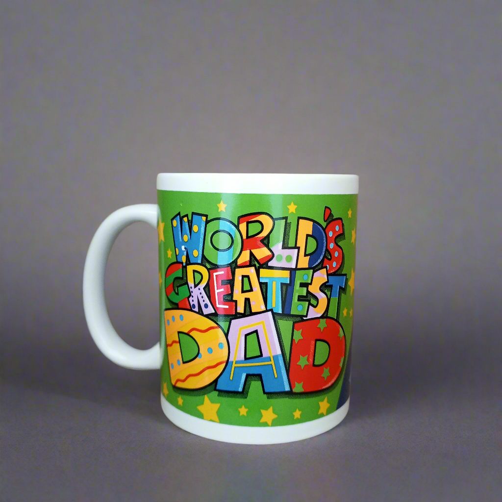 World's Greatest Dad Mug - Green & Blue