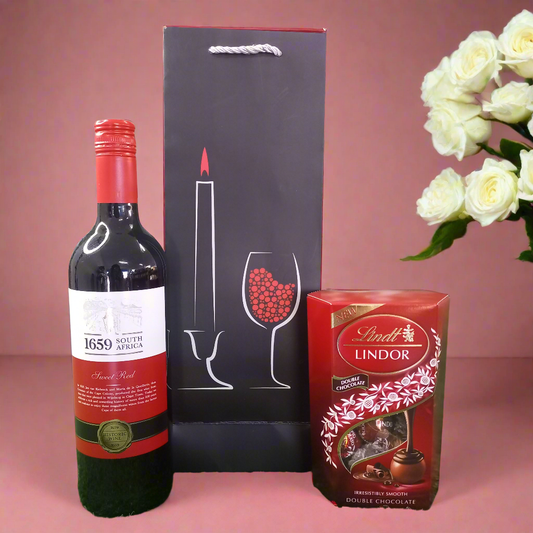 Red Wine & Lindt Chocolate Gift Set
