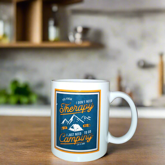 Camping is my Therapy Mug - 350ml