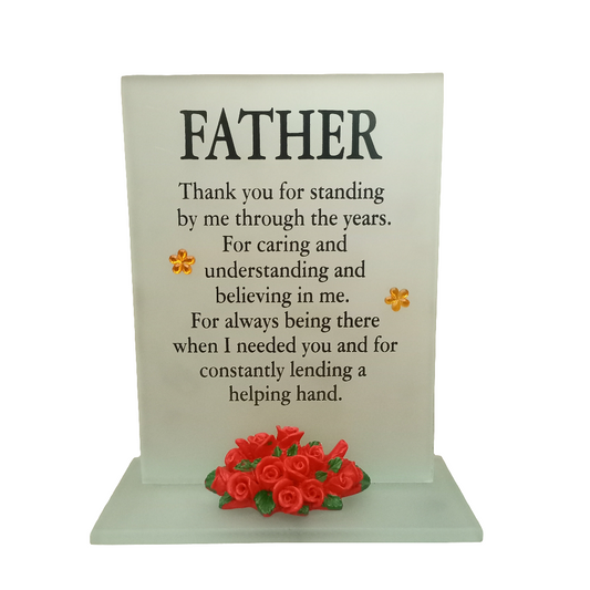 Father Glass Plaque