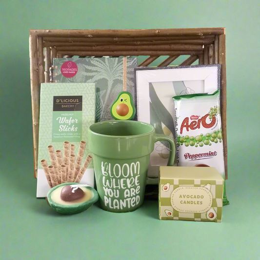 Blooming Green Delights Gift Basket