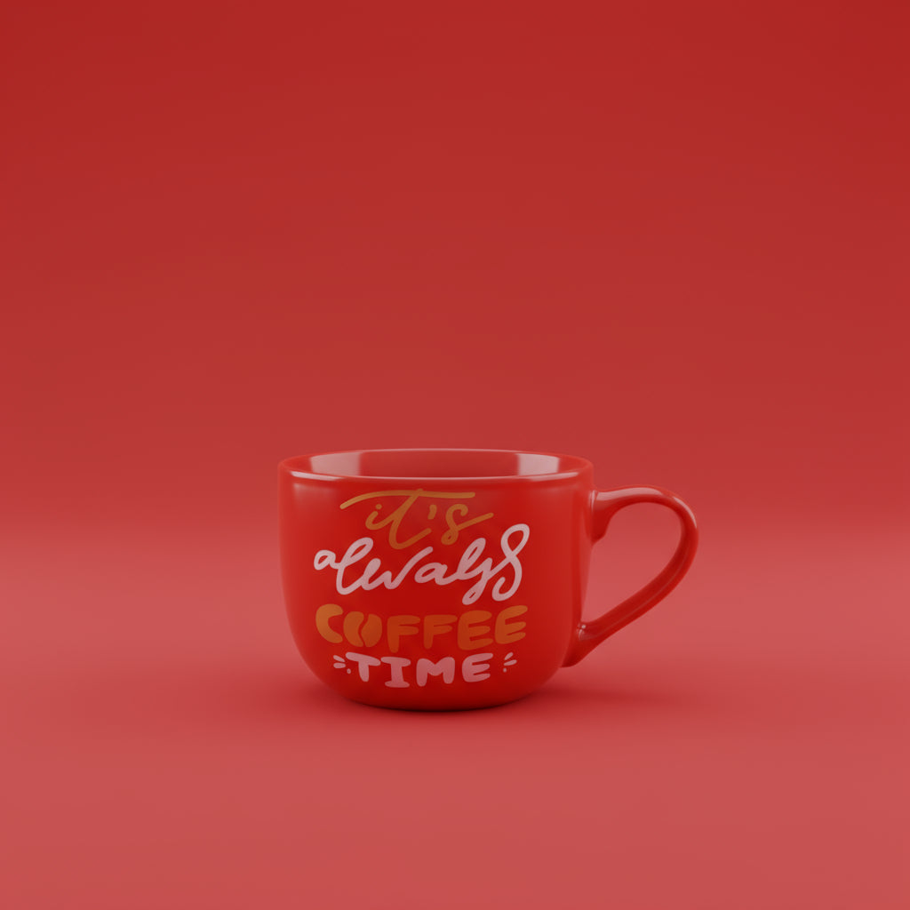 It's Always Coffee Time Red Mug