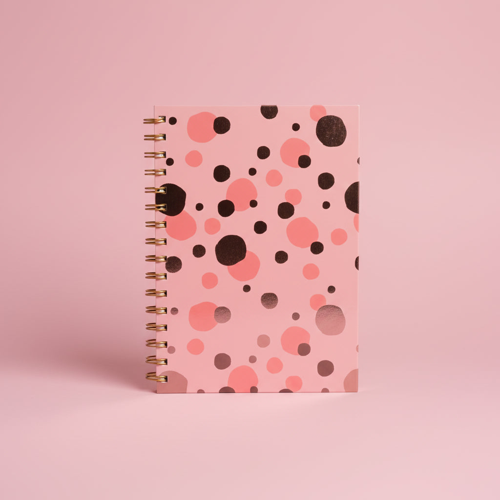 Notebook A5 - Pink With Dots