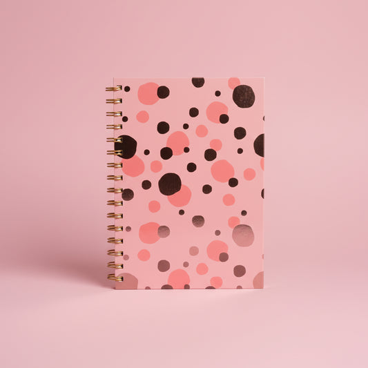 Notebook A5 - Pink With Dots