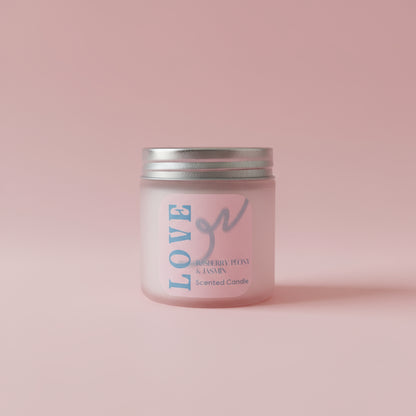 Love Raspberry, Peony & Jasmin Scented Candle