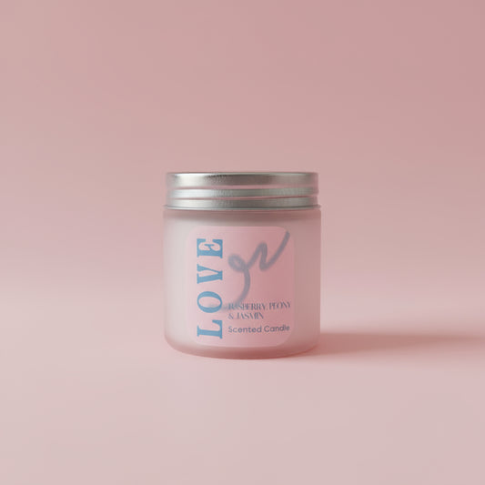 Love Raspberry, Peony & Jasmin Scented Candle