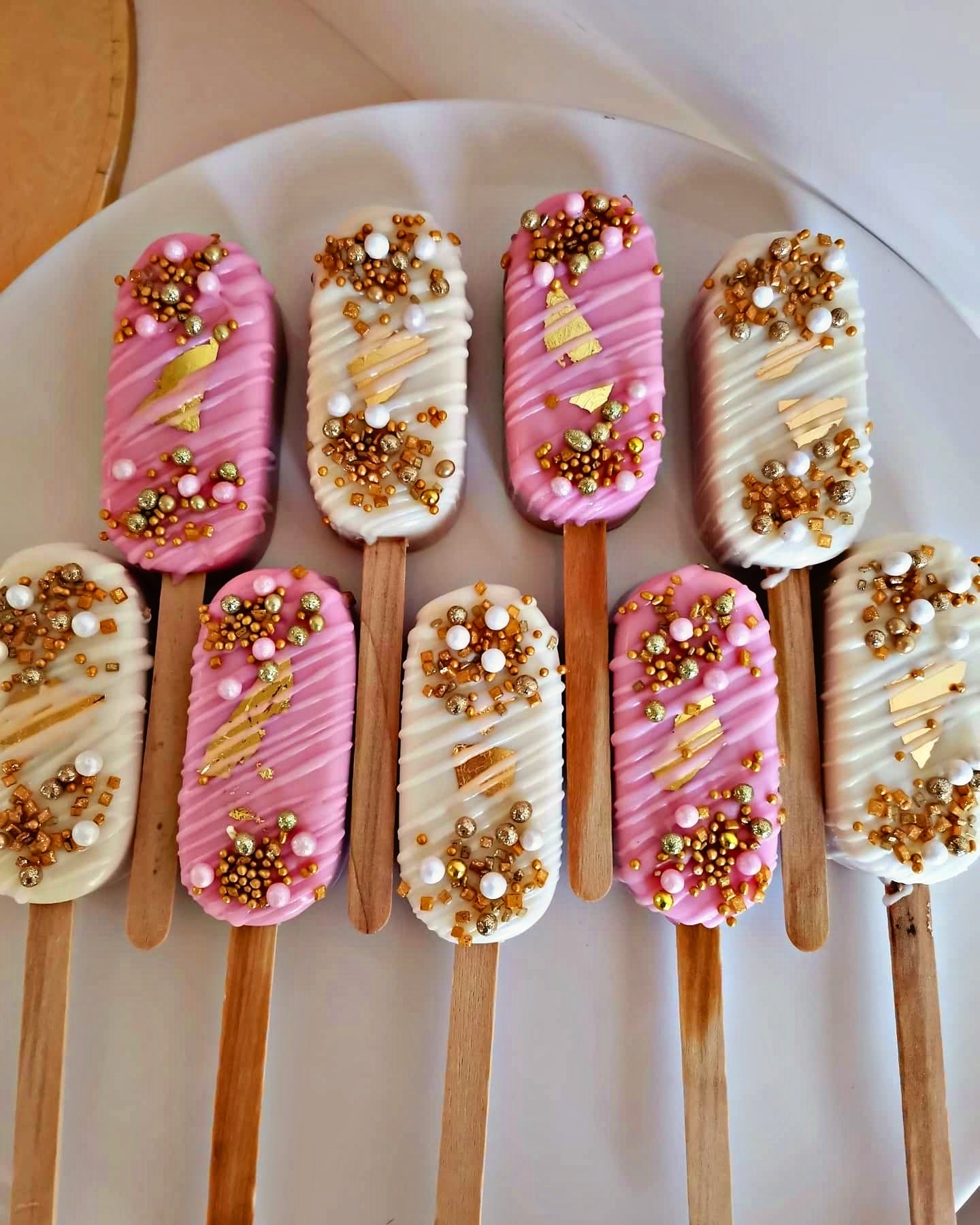 Bright Pink Cakesicles