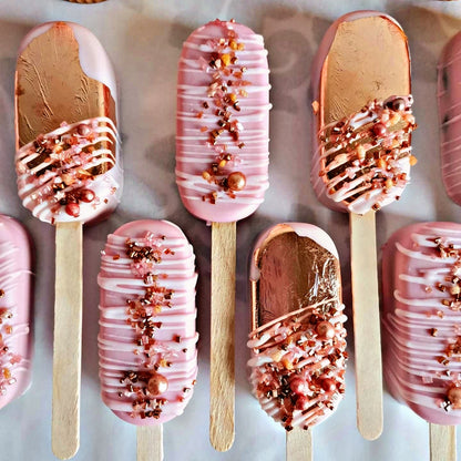 Rosegold & Pink Cakesicles / Cake Pops