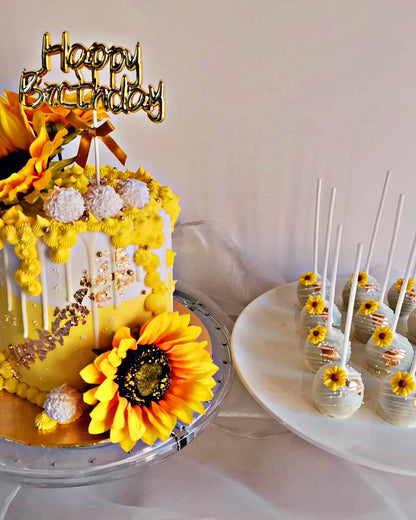 Sunflower Themed Cakesicles/ Cake Pops