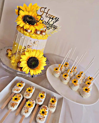Sunflower Themed Cakesicles/ Cake Pops