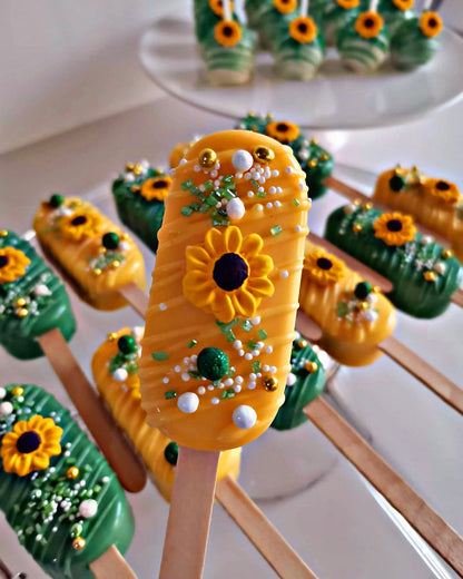Sunflower Themed Cakesicles/ Cake Pops