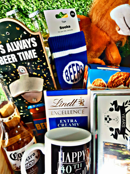 Personalized Birthday Beer & Snack Hamper