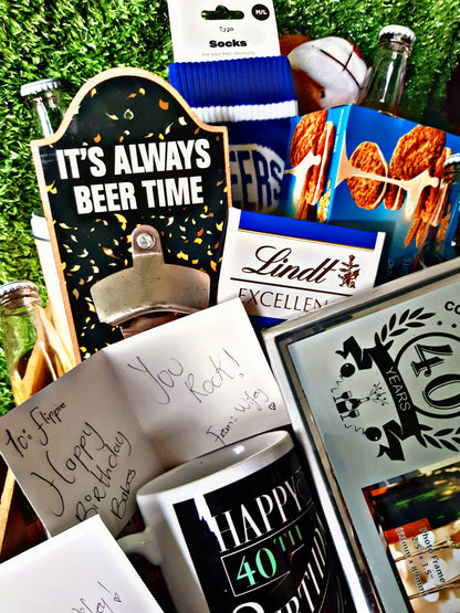 Personalized Birthday Beer & Snack Hamper