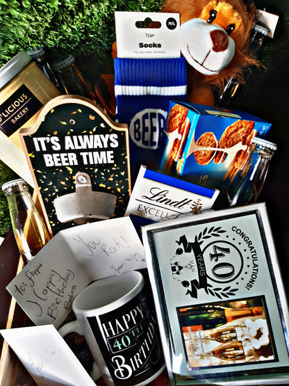 Personalized Birthday Beer & Snack Hamper